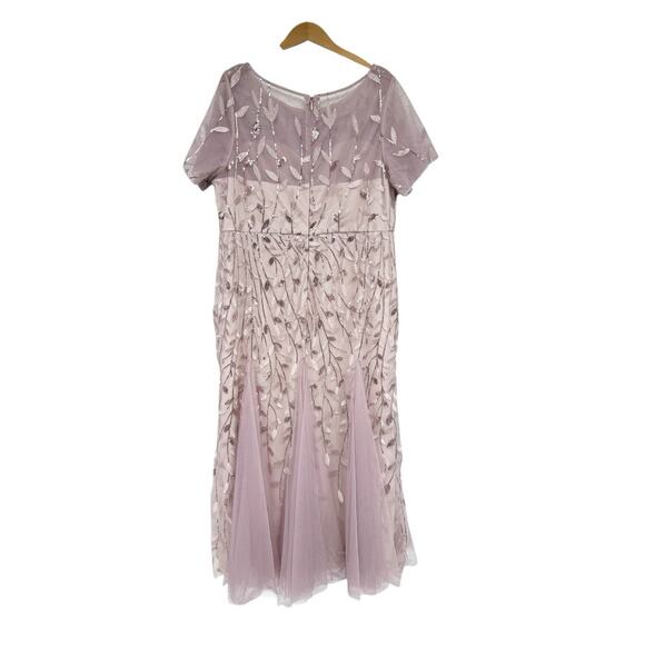 Ever Pretty Modest Light Pink Sequin Dress Gown Fairy Wedding Womens 7XL New - Picture 4 of 7